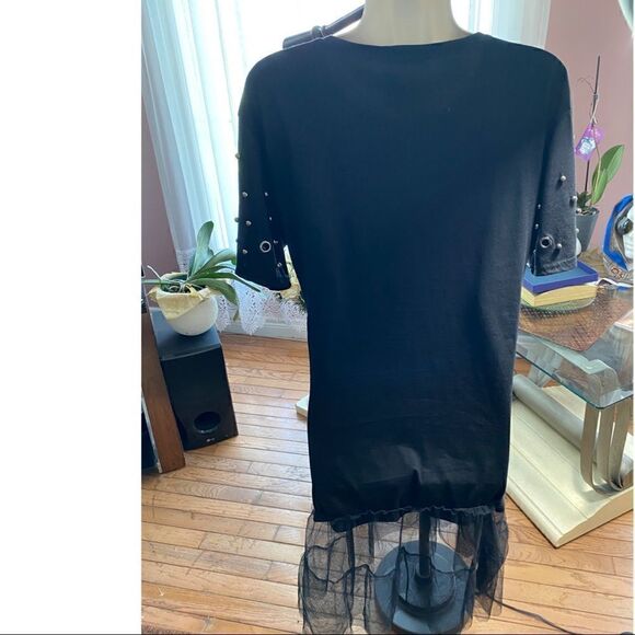 Fashion Nova kiss love tunic dress with tulle black - Picture 4 of 15